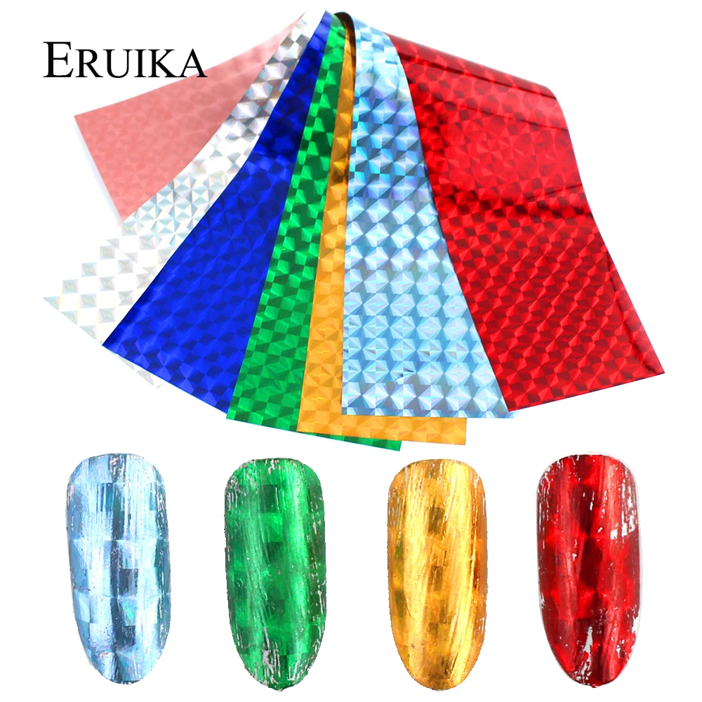 6 шт смешанных лазерных переводных наклеек для ногтей фольга наклейки воды с