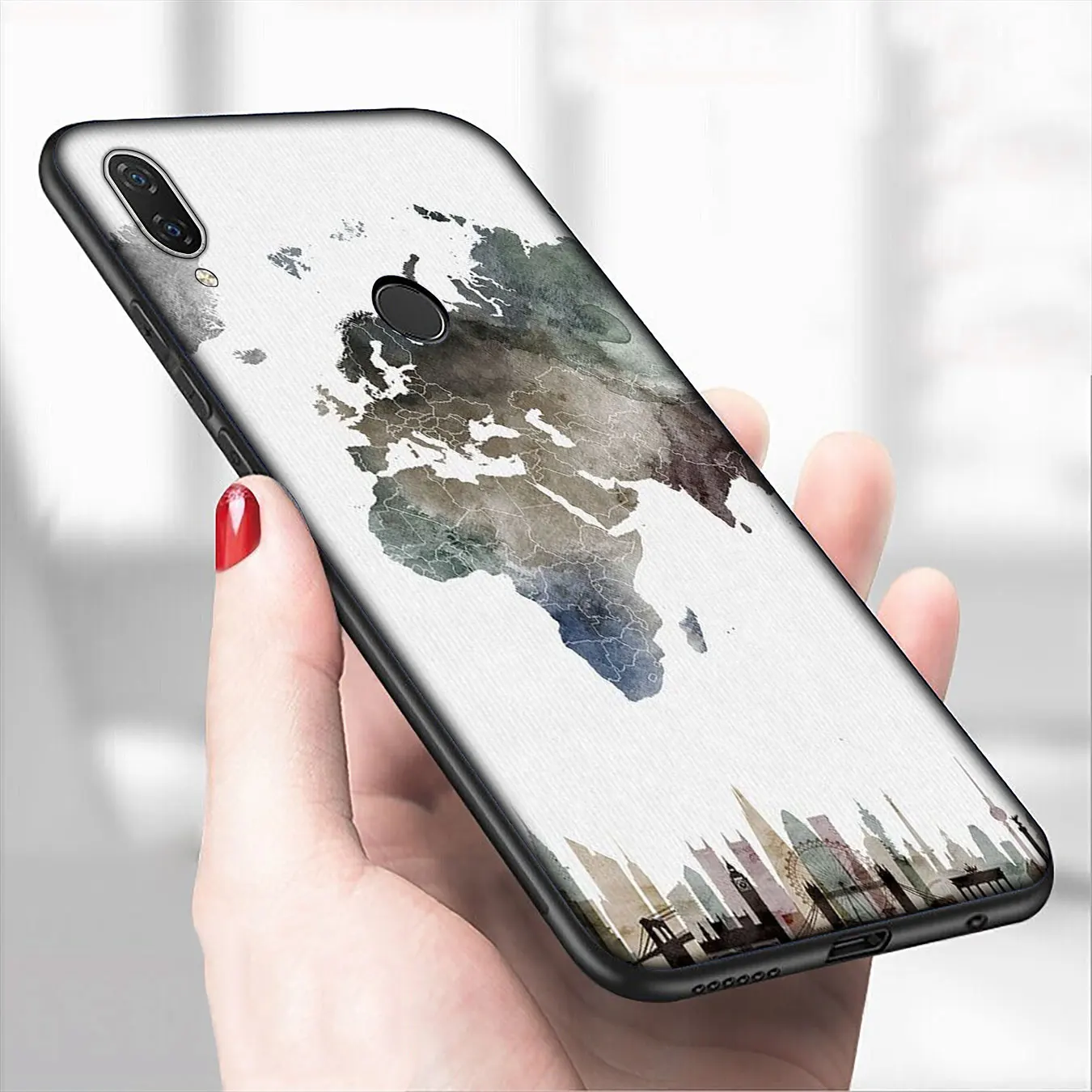 IYICAO карта мира план путешествий Мягкий силиконовый чехол для телефона Xiaomi Redmi 8A 7A