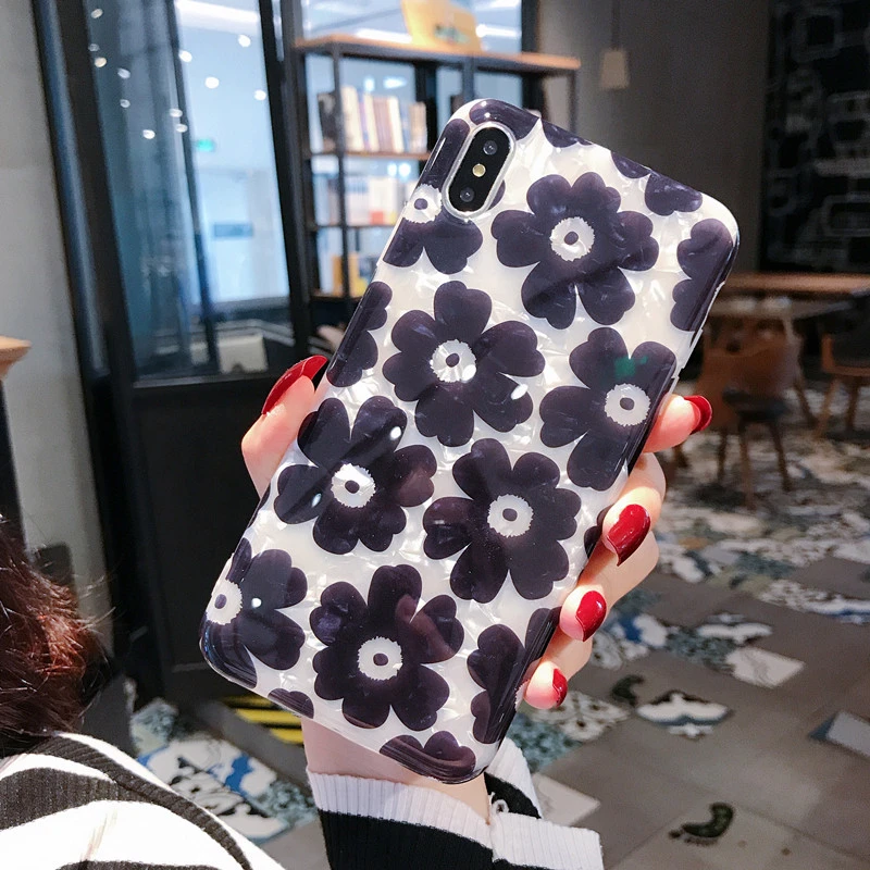 Чехол для телефона Wixcen с цветочным рисунком Iphone X Xs Max блестящий Цветочный Мягкий