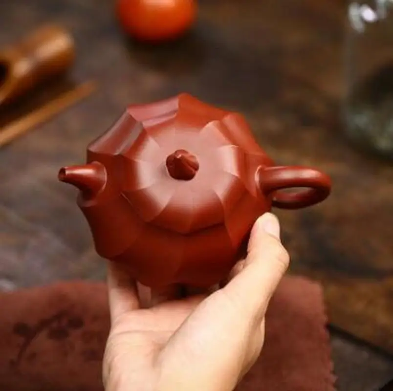 

China Yixing Modern Retro Purple Clay Pot Original Ore Handmade Dahongpao Tea Set Tea Ceremony Customized Gift 240ml LB80516