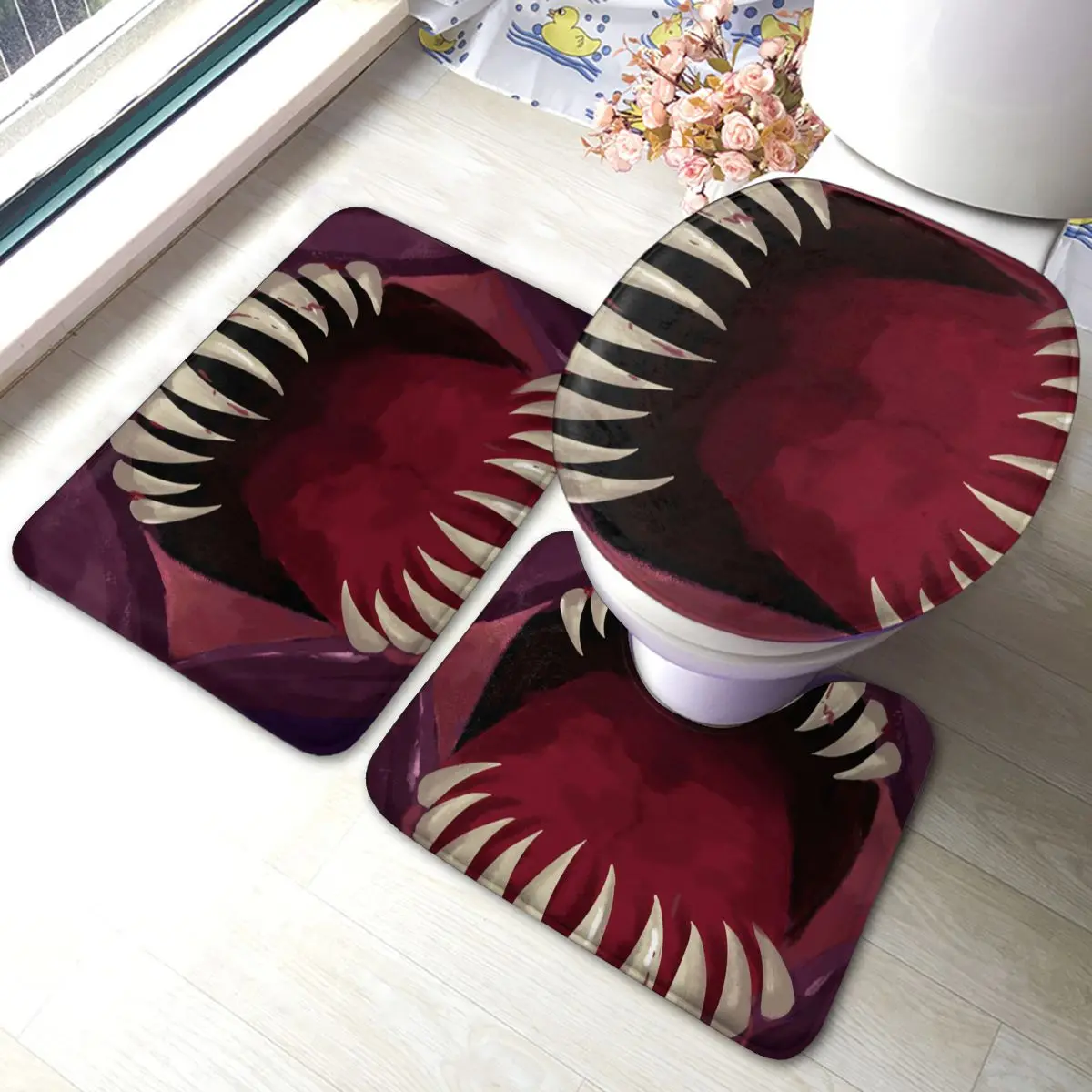 

3 шт., Противоскользящие коврики для ванной из полиэстера