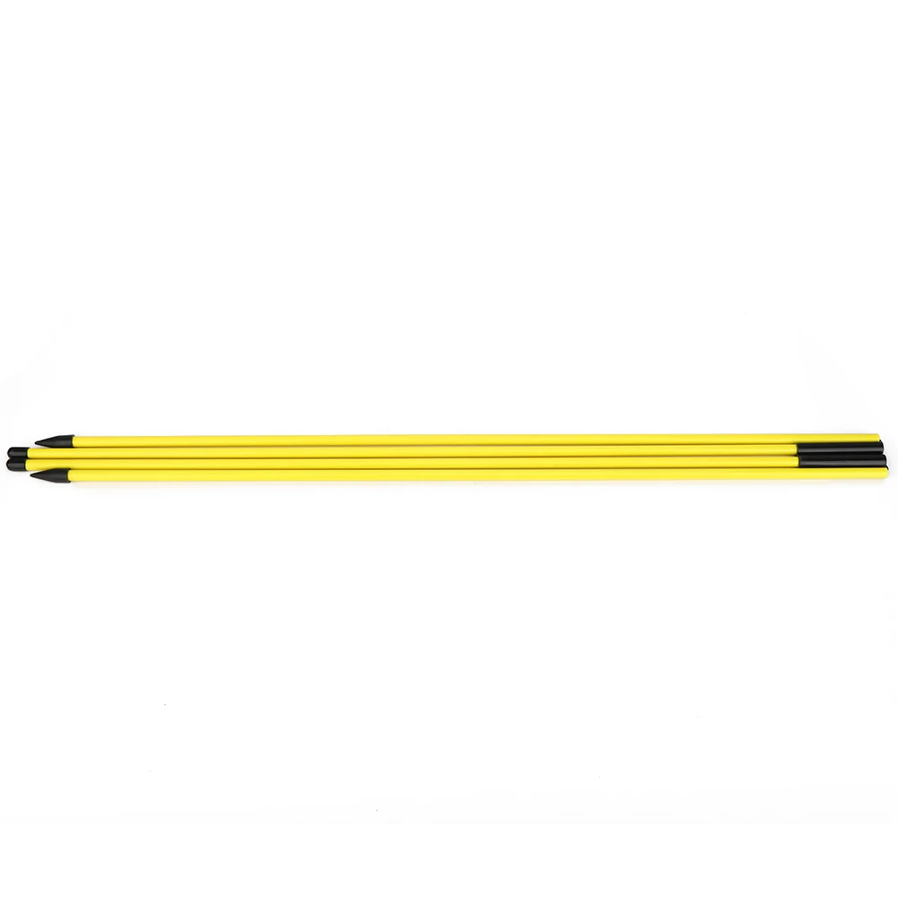 

Epoxy Fiberglass Rod Yellow Two Sections Golf Direction Indicator Stick Training Assist Foldable Correct Practice Pole