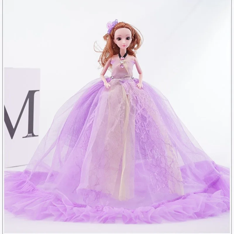 1/4 весы кружевное свадебное платье для девочек в BJD кукла 40 см 3D глаза изысканный