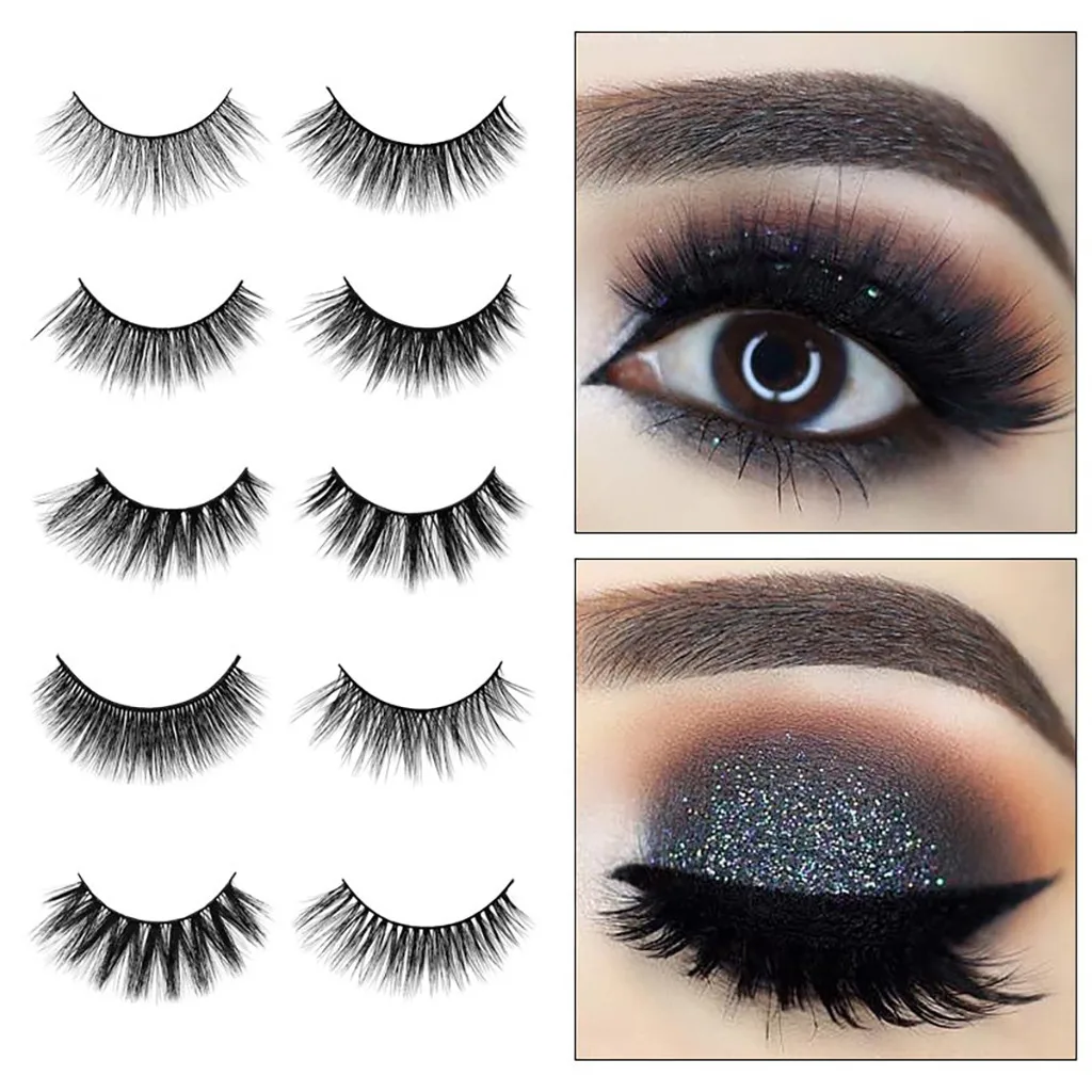 5 пар натуральных густых 3d ресниц с имитацией воды 10 стилей для ресницы