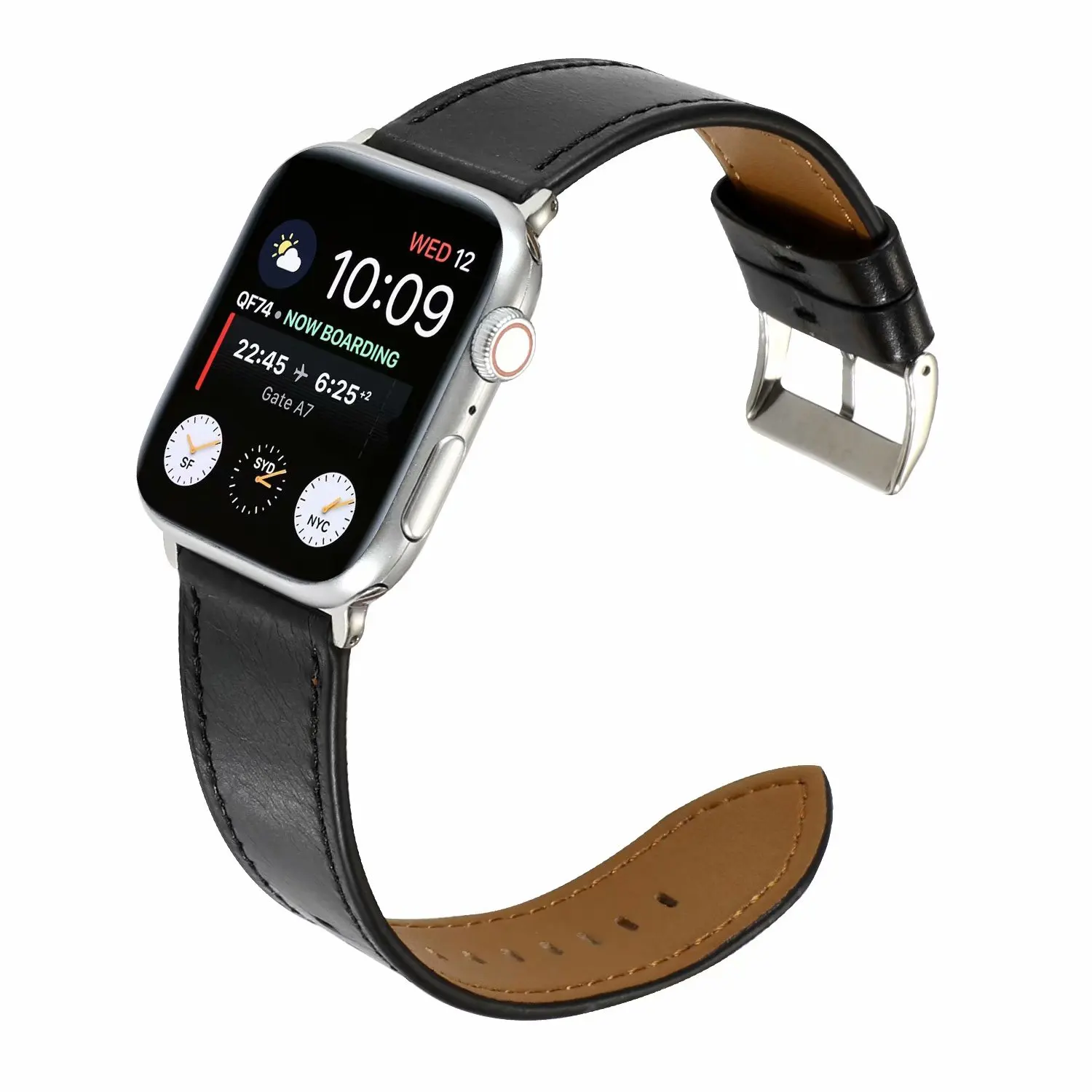 Ремешок из натуральной кожи для Apple Watch Band 44 мм 42 40 38 браслет карамельных цветов