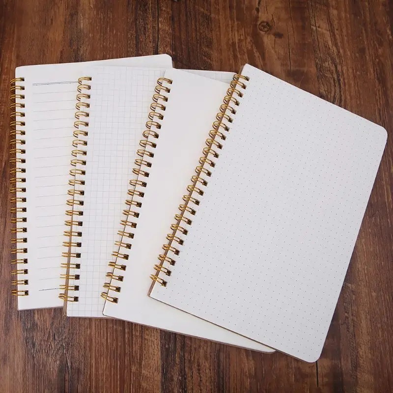 

A5 Bullet Notebook Kraft Dot Grid Time Management Blank Book Spiral Journal Weekly Planner School Office Supplies