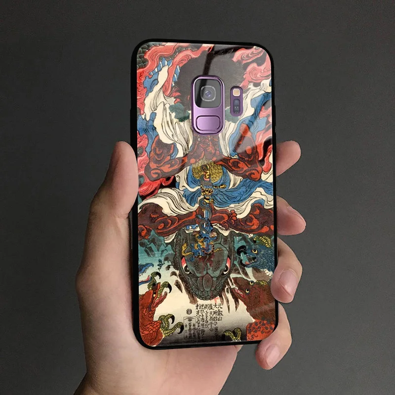 UKIYOE 2 Ukiyo-e японский стиль художественный мягкий силиконовый стеклянный чехол для телефона чехол для samsung Galaxy S8 S9 S10e S10 Note 8 9 10 Plus - Цвет: UKIYOE 2