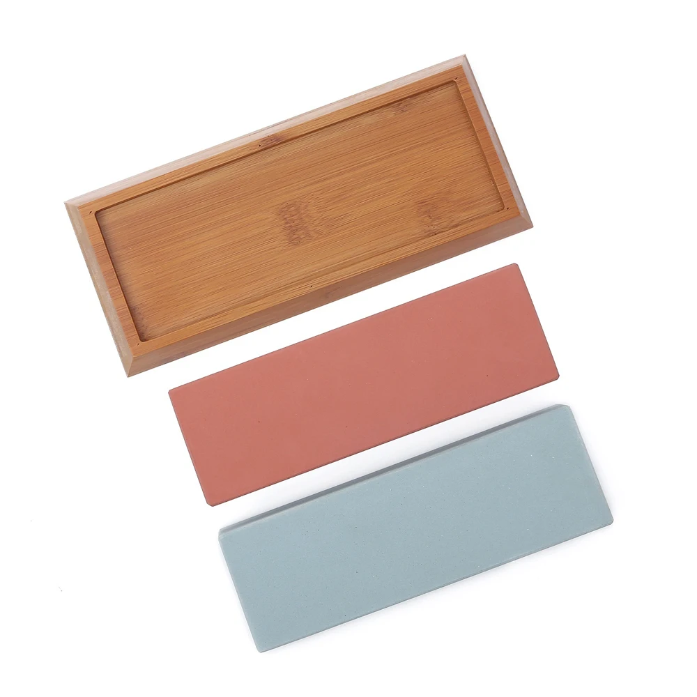 

400/1000 3000/8000 Grit Premium Whetstone Cut Sharpening Stone Set Ideal Sharpener for All Blades Non Slip Base Cutter Sharpener