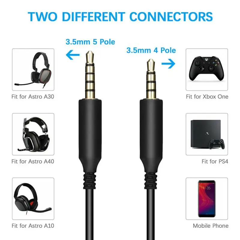 Сменный аудиокабель для игровой гарнитуры Astro A10 A40 A30 A50 кабель 2 м 3 5 мм Aux работа с