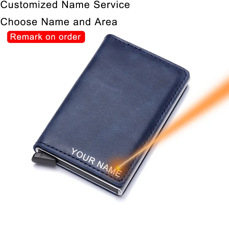 Анти Rfid держатель кредитной карты из натуральной кожи для банковской смарт