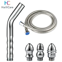 stainless steel bidet faucets rushed anal douche shower cleaning enemator enema metal anal cleaner butt plugs tap