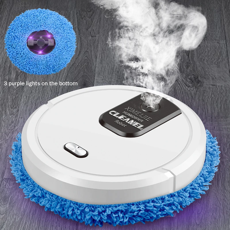 

Household Mopping Sweeper Robot USB Charging Wet and Dry Vacuum Cleaner Rotary Mop Machine Humidifying Spray Intelligent SH14