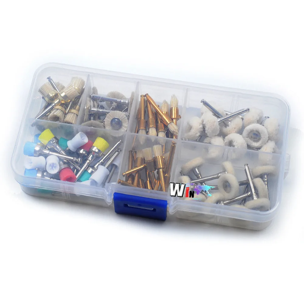 80 шт. нейлоновые вращающиеся щётки для полировки зубов|Стомотологические сверла