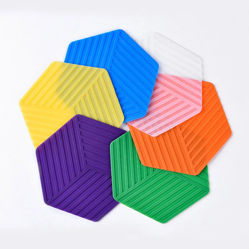 Шестигранная силиконовая подстилка для стола теплоизоляционные Нескользящие