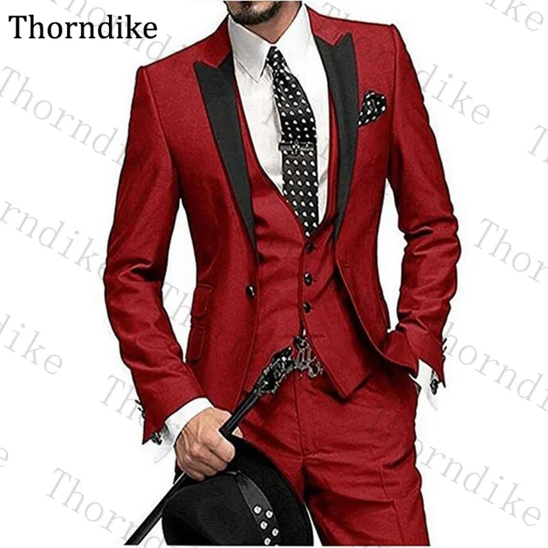 Thorndike итальянский красочный классический фиолетовый смокинг платье для жениха