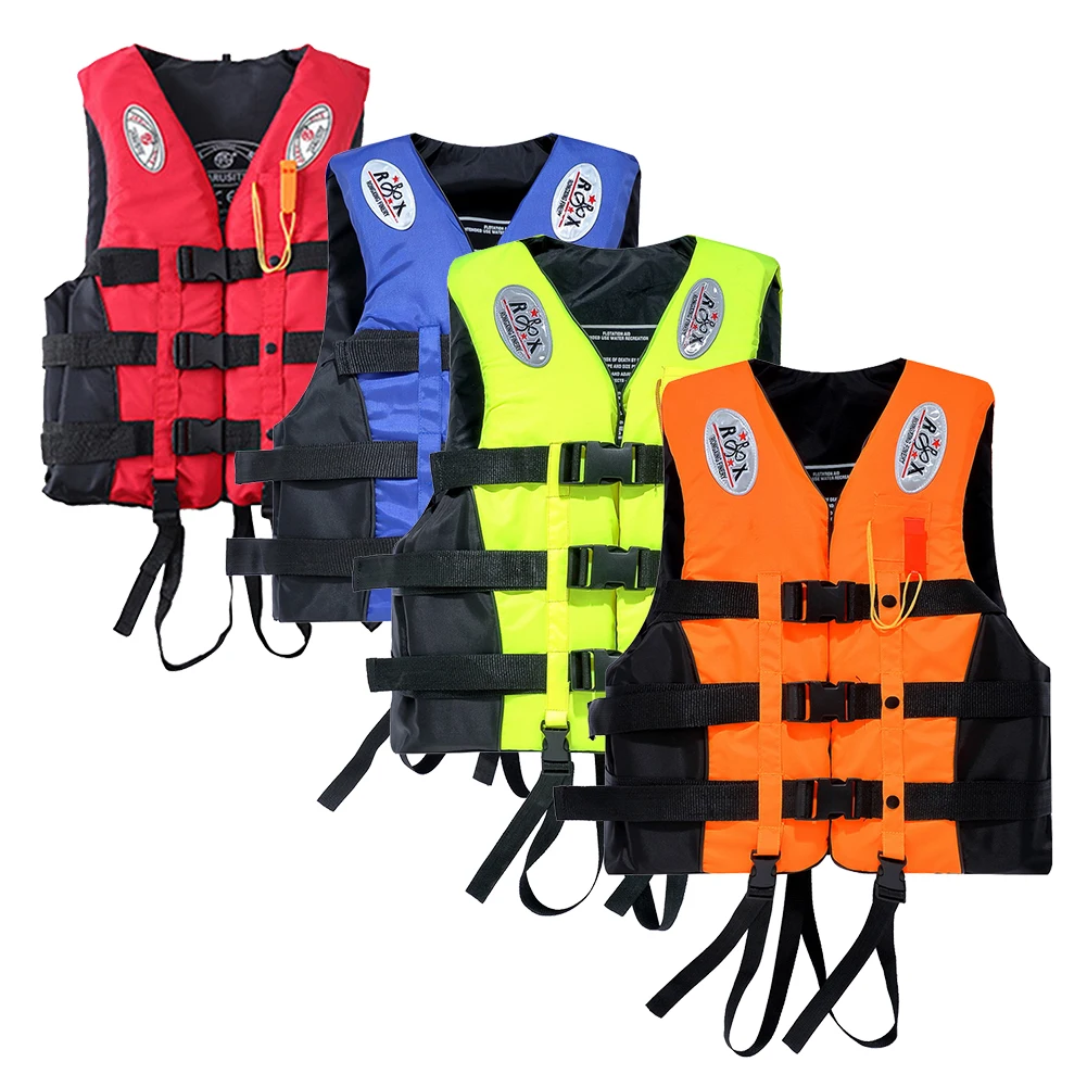 

Universal Outdoor Swimming Boating Skiing Driving Vest Survival Suit Polyester Life Jacket Sports Buoy Jackets for Adult S -XXXL