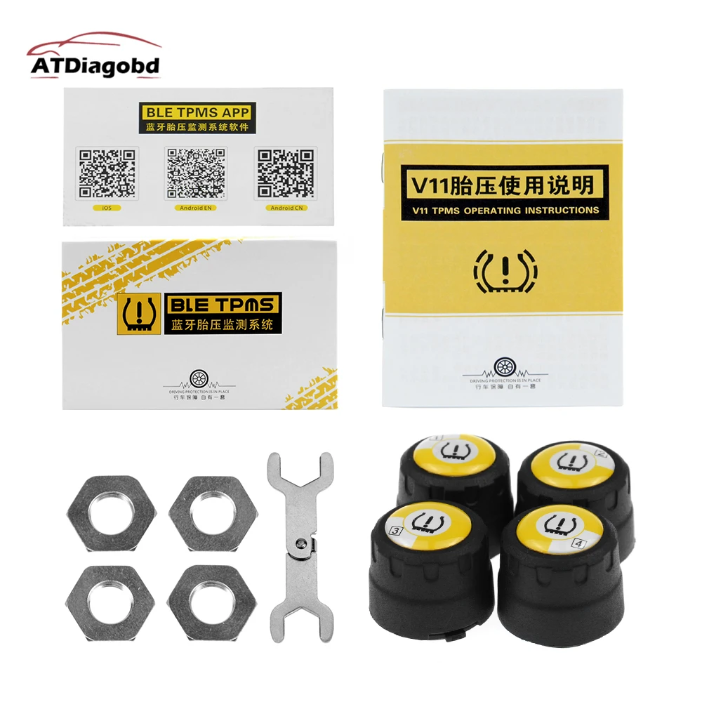 TPMS Bluetooth 4 0 Универсальный внешний датчик давления в шинах Поддержка IOS Android