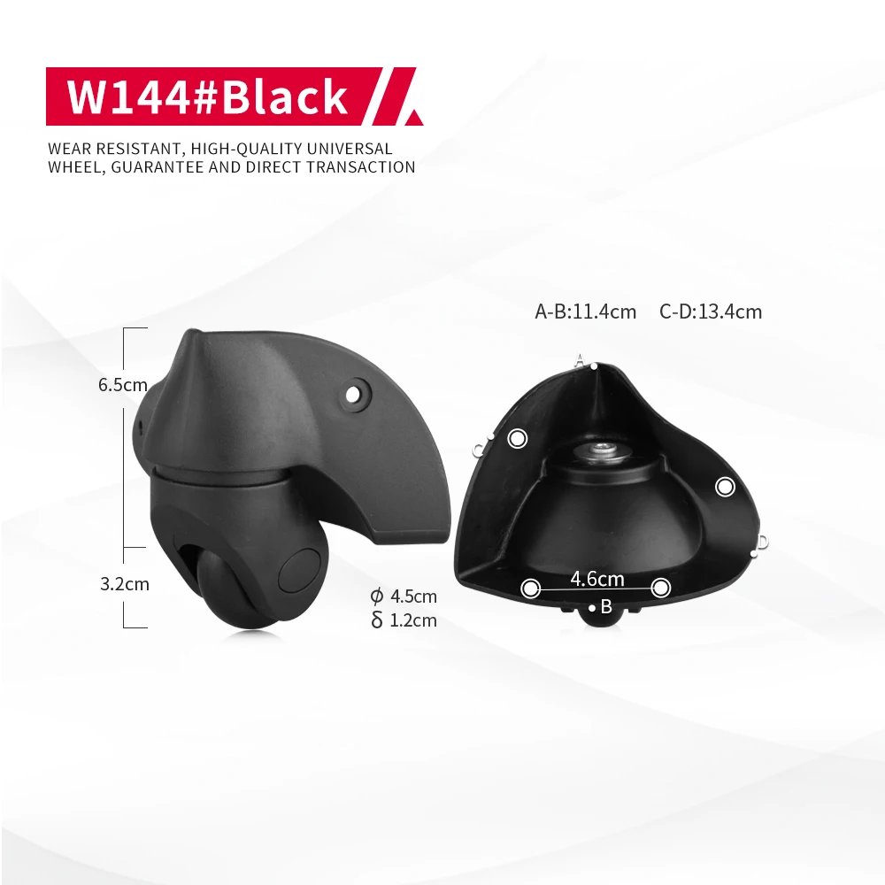 DILONG W144 Travel trolley luggage wheels accessories suitcase replacement universal repair high-end durable wheel