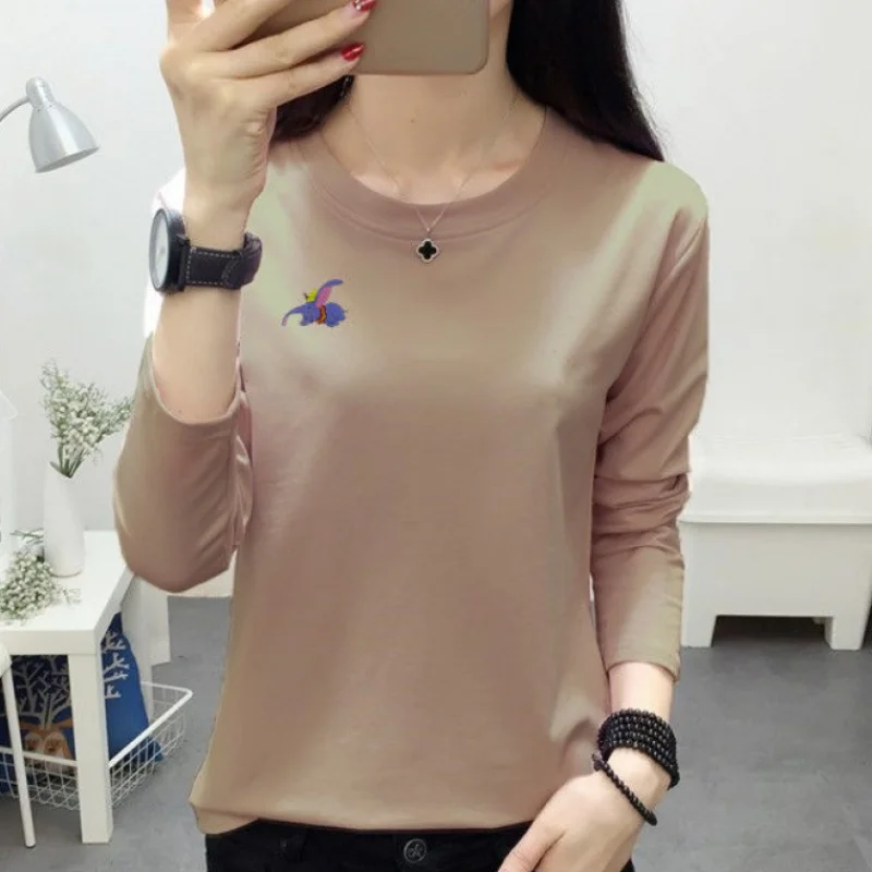

NEW woman Cotton cheap big T-shirt wolf Large size 4XL long sleeve winter autumn home black graphic tees women t shirt harajuku