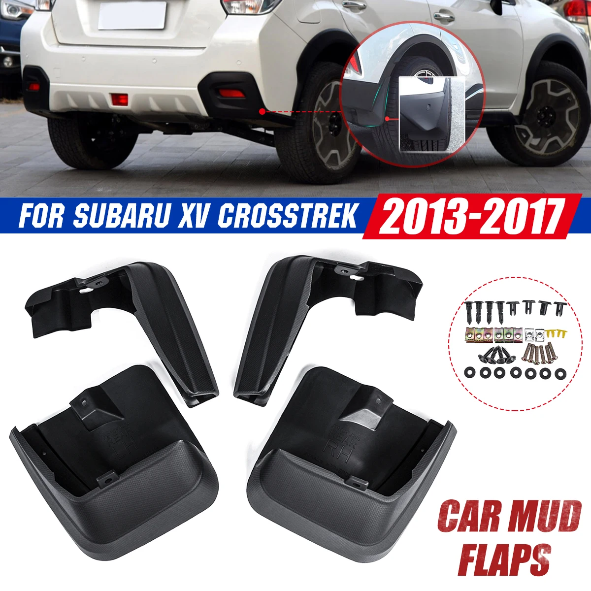 Брызговики для автомобиля Subaru XV Crosstrek 2011 2012 2013 2014 2015 2016 2017 брызговики крыло
