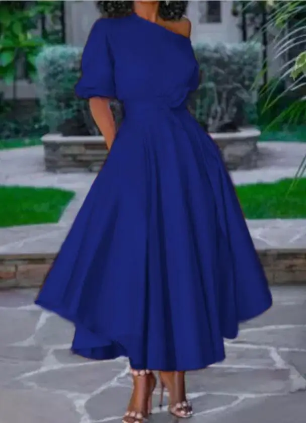 

Женское платье голые плечи обхват талии длинное платье с узким поясом трапециевидной формы со складками оранжевые повседневные Модные жен...