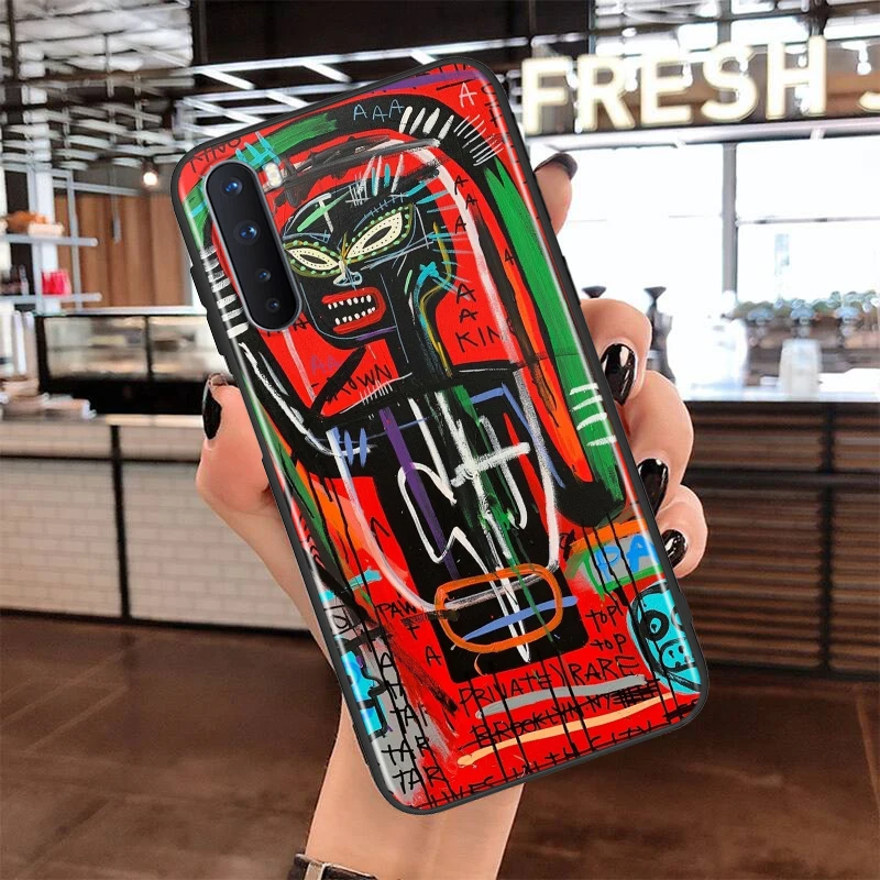 jean michel basquiat art graffiti silicone cover for oneplus nord ce 2 n100 n10 9 9r 8t 8 7t 7 6t 6 5t pro black soft phone case free global shipping