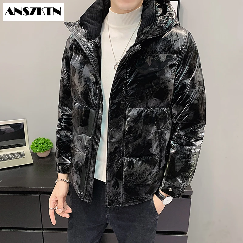 

ANSZKTN new arrivals Worth Buying Outdoor Ski Wear Men Down JacketFashion Thick Warm Parkas Casual White Duck Down Coats