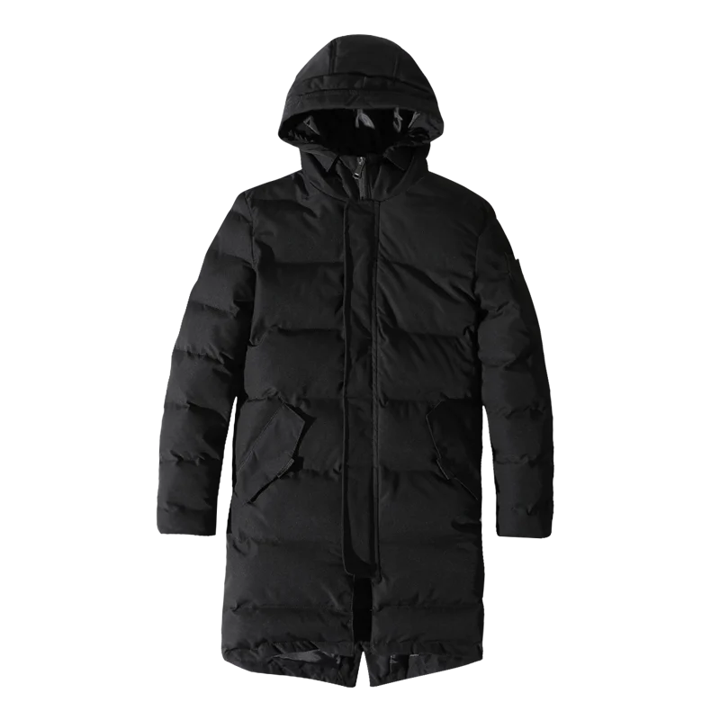 Новая мужская зимняя куртка длинное стильное утепленное пальто с хлопковой