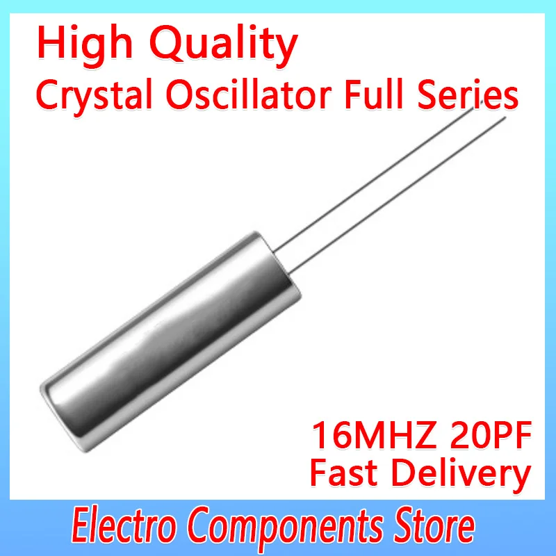 

10PCS/Lot 2Pin 3080 Frequency Resonator Oscillator Quartz Crystal Cylender 3*8mm 16MHZ DIP-2 Quartz Resonator 20PF ±20PPM