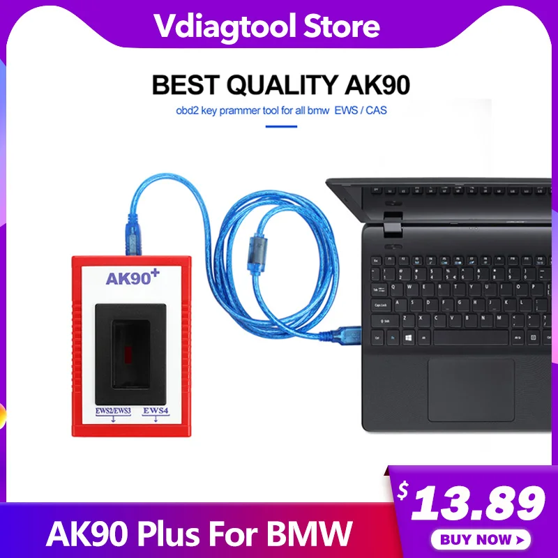AK90 Plus для BMW V3.19 + OBD2 автомобильный ключевой программист EWS с 1995 2009 Бесплатная