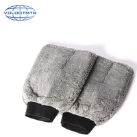 waterproof car wash microfiber chenille gloves thick 2pcs car cleaning mitt double faced glove auto care wax detailing brush