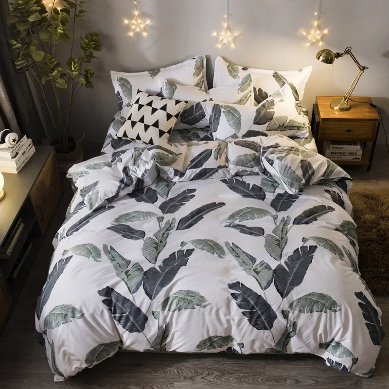 

Heart printing bedding set 3/4pcs bed linens Home Textile Duvet cover set classic bedclothes Modern sheet pillowcase king bedset