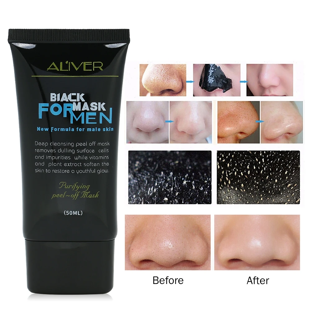 Мужская всасывающая черная маска для лица Acne Treat men ts осветляющая Очищающая Удаление угрей глубокое очищение для акне уход за шрамами на коже