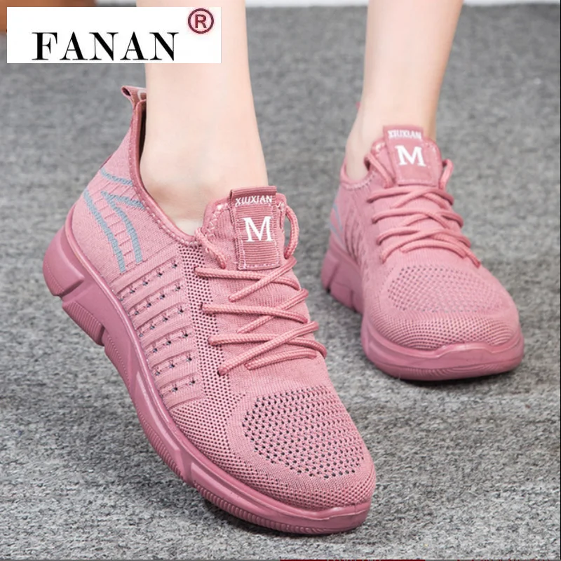 

2021 Women Casual Shoes Fashion Breathable Walking Mesh Women Flat Shoes Sneakers Women Tenis Feminino Women Vulcanized Shoes
