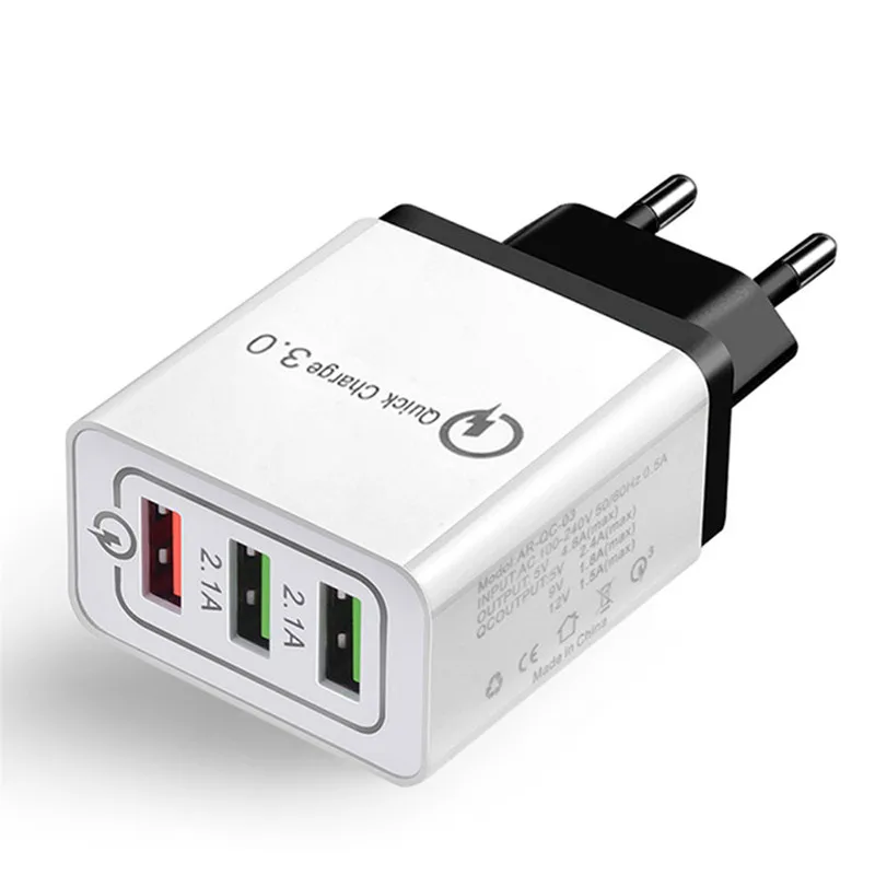 Быстрая зарядка QC 3 0 быстрое зарядное устройство и светодиодный магнитный Micro USB