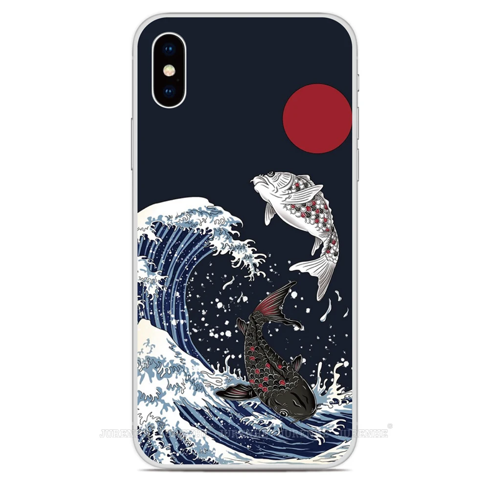 Жесткий чехол Wave off Kanagaw для Hua wei Honor 9 Lite V9 mate 9 10/Y7 5," Y5 Y6 5,0" P20 чехол для телефона Capa Coque Fundas