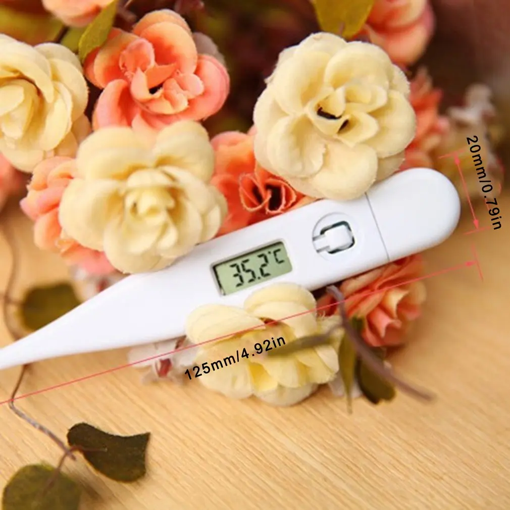 

Digital Thermometer Digital electronic thermometer Water thermometer Large LCD screen beep sound white 1 pcs