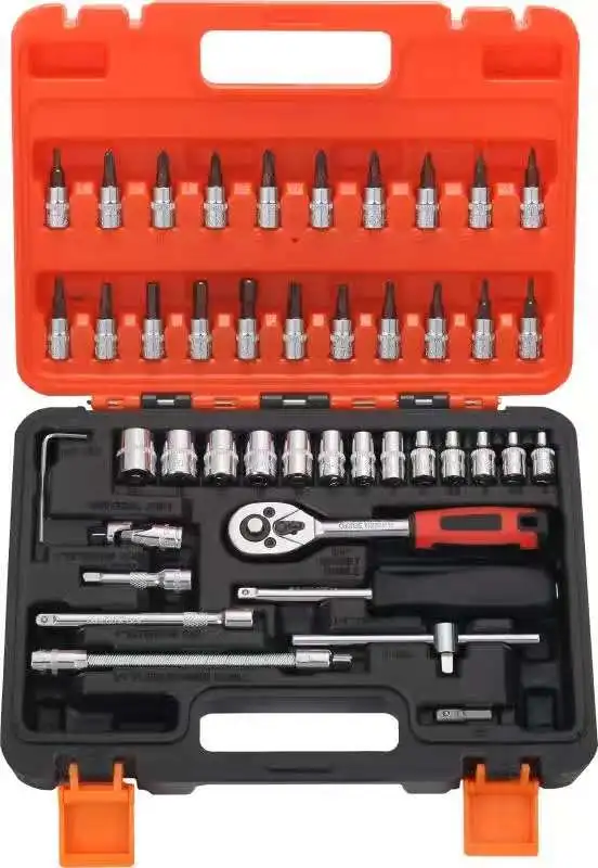 

1/4" Series Wholesale Price High Grade Auto Repair 45Pcs Socket Hand Tool Set With Plastic Case