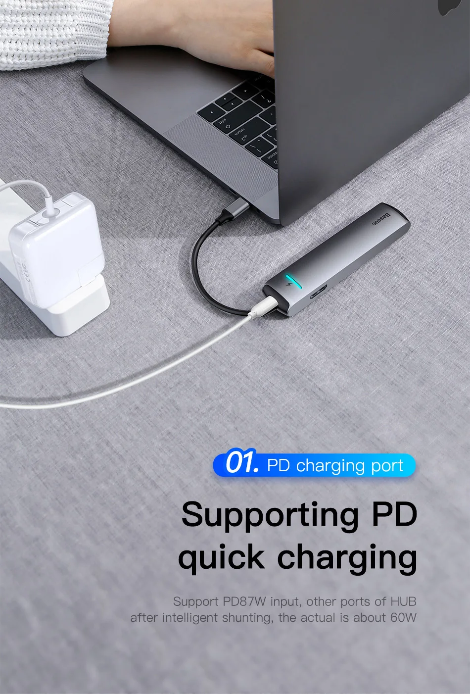 USB C концентратор Baseus type C для нескольких USB 3,0 концентратор HDMI адаптер док-станция для MacBook Pro huawei mate 30 USB-C 3,1 разветвитель порт type C концентратор