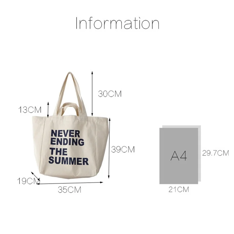 

Large Capacity Women's Canvas Bag New Letter Printing Shoulder Bag Hasp Messenger Bag Student Daily Shopping Handbag School Bag