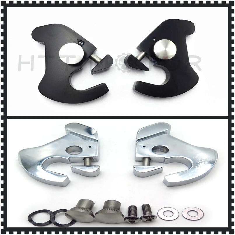 Фото Aftermarket БЕСПЛАТНАЯ ДОСТАВКА мотоциклетные запчасти съемный пассажирская спинка Чемодан стойки защелка клип комплект крепление для Harley тури... №1