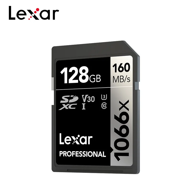Lexar 1066x Memory Card 64GB 128GB Class 10 Read Speed up to 160mb/S 256GB U3 V30 UHS-I Professional SD Card For 4K UHD Camera