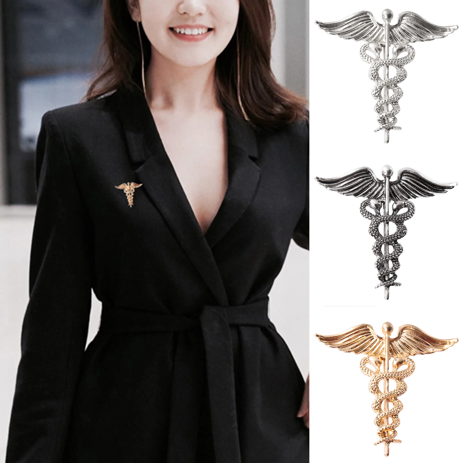 

Alloy Brooch Vintage Lapel Pin Angel Wing Brooch Pin Fashion High Quality Best Gift for Birthday Festival GHS99