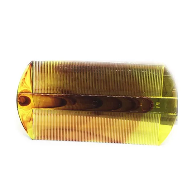 Amber color 2 шт./лот, двухсторонняя насадка для вшей, гребень для волос, портативные тонкие зубные головки, вши, блошиные гребни для волос, инструменты для укладки, гребень для ухода за волосами - Цвет: Amber color