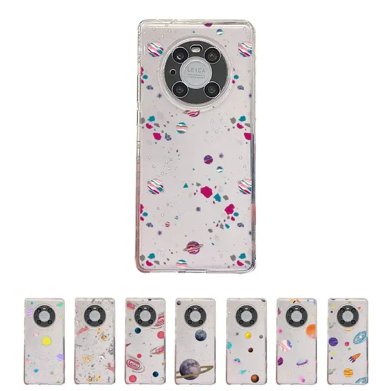 

Starry Universe Phone Case Transparent For Huawei enjoy 20 10 9 8 7 S SE E C Z pro plus lite Soft TPU Clear Mobile bags