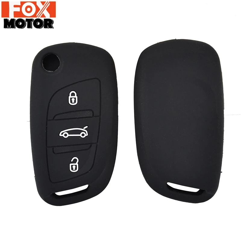 3 кнопочный силиконовый чехол для брелка с ключом Citroen C2 C3 C4 C5 C4L DS3 DS4 DS5 DS6