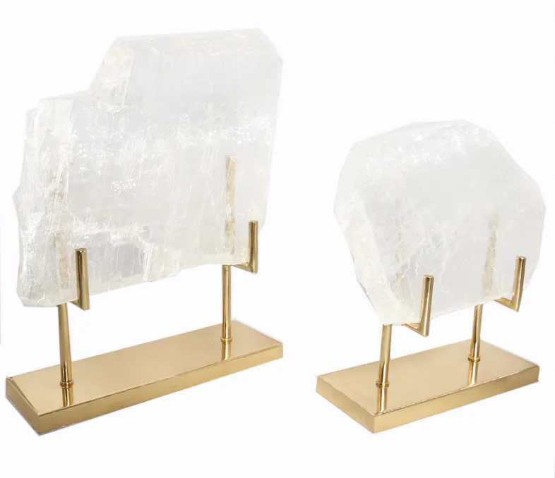 

Гипсовый камень, мягкое украшение, латунная металлическая основа, художественное украшение для стола, домашнее украшение для центра продаж...