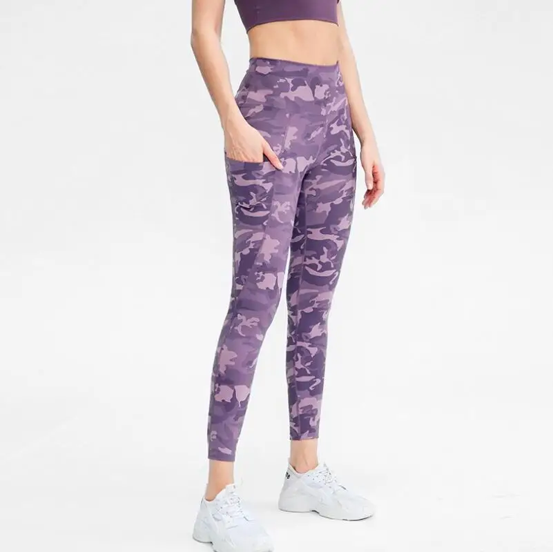 

High Waist Camouflage Leggings Sexy Women Tummy Control Fitness Workout Yoga Running Pants 4 Way Stretch Female Push Up Trouser