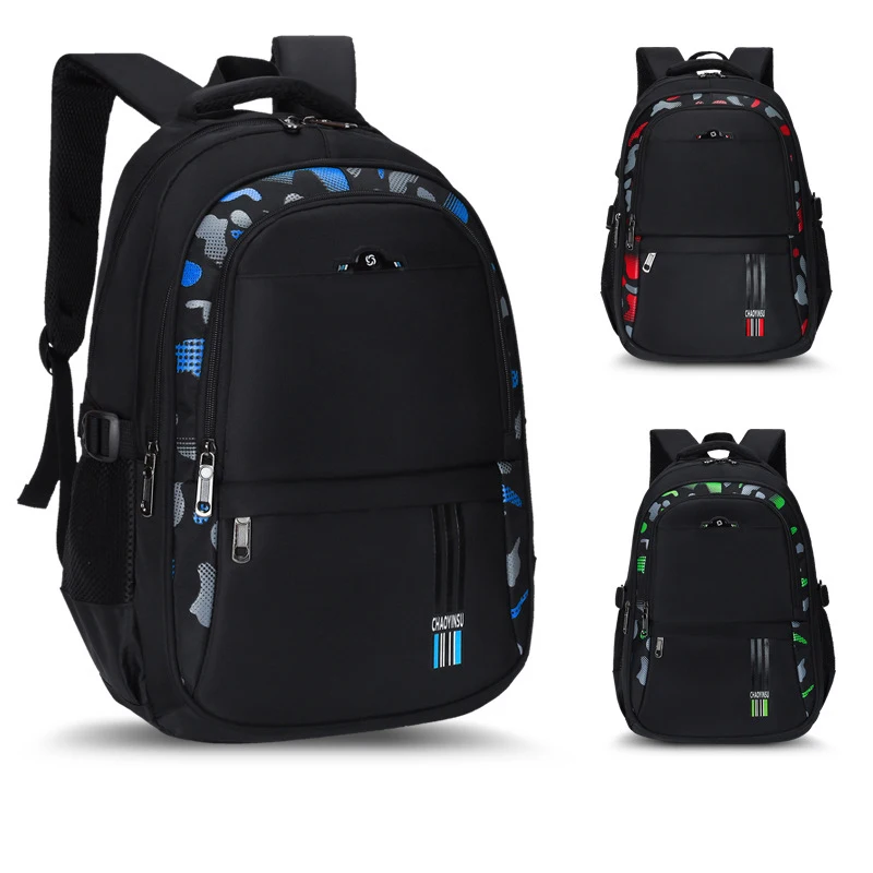 

Teenagers Student Nylon Waterproof School Bag New Children High Capacity Backpack For Boys Lightweight Breathable Bagpack Bolsas
