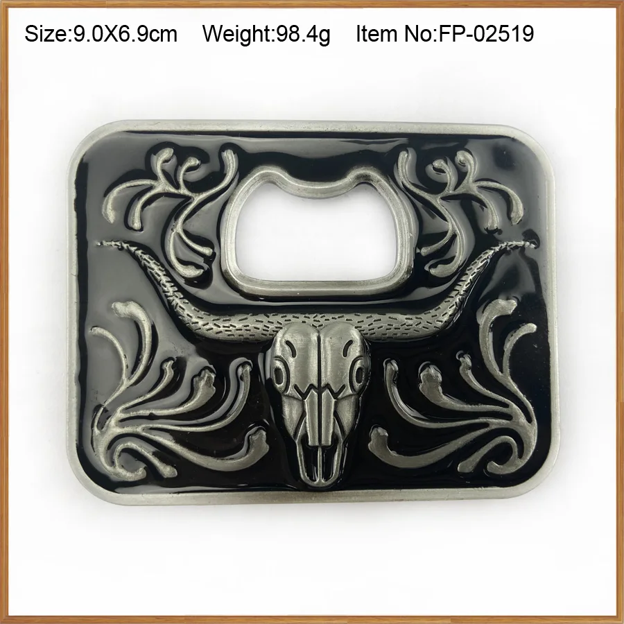 Пряжка для джинсов BuckleClub из цинкового сплава в стиле ретро с открывалкой виде